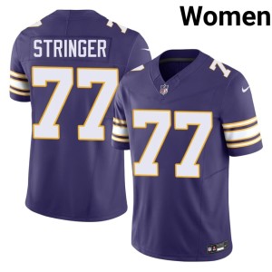 #77 Game Throwback Women's Korey Stringer Purple Purple Pride Jerseys 278547-733