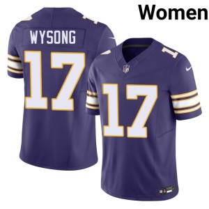 #17 Purple The Purple Luke Wysong Stitched Womens Throwback Jerseys 996706-107