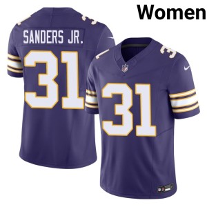 #31 Throwback Replica Purple Vikings Women Marcus Sanders Jr. Jersey 938600-593