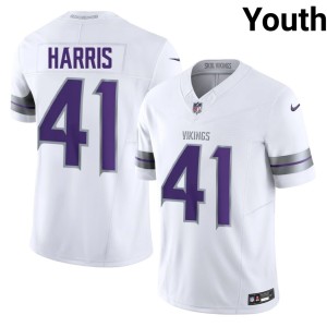 #41 Purple Pride White Youth Official Anthony Harris Alternate Jerseys 694801-122