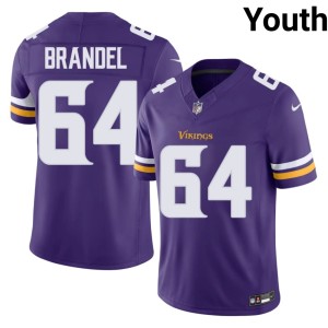 #64 Blake Brandel Youth The Purple and Gold Game Purple Jerseys 329145-752