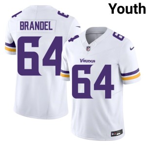 #64 The Purple and Gold Youth Stitched Blake Brandel White Jersey 177585-396