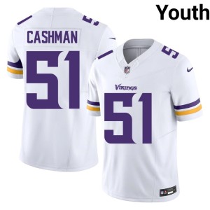 #51 Youth Minnesota Replica White Blake Cashman Jerseys 356970-688