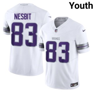 #83 Alternate Bryson Nesbit White Youth Game The Purple and Gold Jersey 364395-710