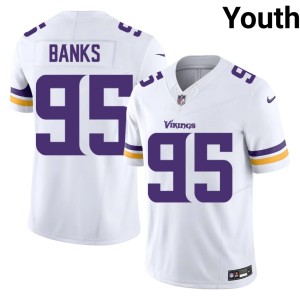 #95 Replica White Youth The Purple Caleb Banks Jersey 476377-784