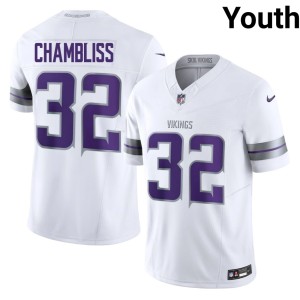 #32 Game Alternate White Chaz Chambliss Vikings Youth Jerseys 312530-736