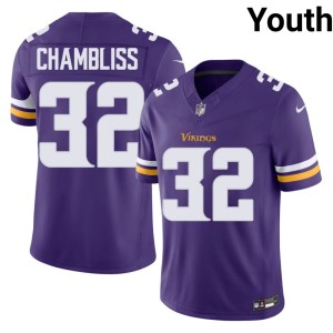 #32 Stitched The Vikes Purple Chaz Chambliss Youth Jerseys 494005-497