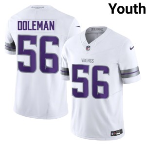 #56 White Minnesota Vikings Youth Alternate Chris Doleman Football Jerseys 647159-206