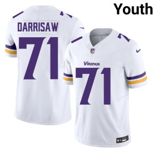 #71 Christian Darrisaw Minnesota Stitched Youth White Jersey 436010-394