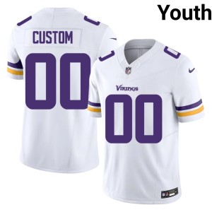 #00 White MIN Limited Custom Youth Jersey 987490-673