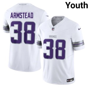 #38 Vikings Da'Veawn Armstead White NFL Alternate Youth Jersey 854322-788