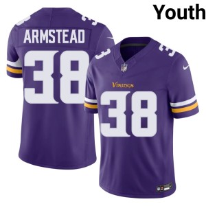 #38 Purple Vikings Youth NFL Da'Veawn Armstead Jerseys 449854-783