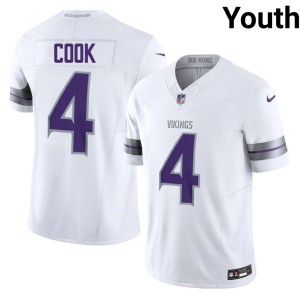 #4 Youth Alternate White Dalvin Cook MIN Vikings Limited Jerseys 434536-572