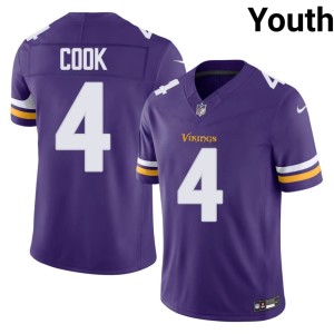 #4 Youth Dalvin Cook Purple NFL The Purple and Gold Jersey 398835-799