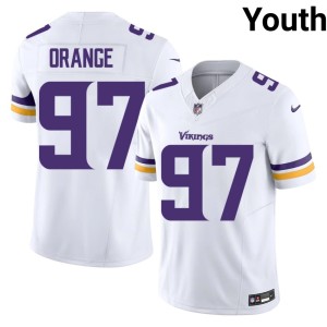 #97 Youth NFL The Purple Domonique Orange White Jerseys 752103-790