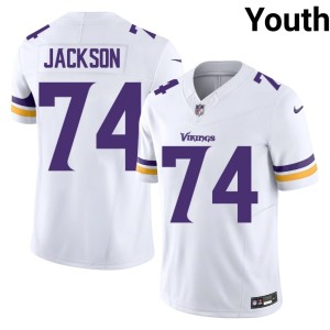 #74 Youth Official White Minnesota Vikings Donovan Jackson Jersey 175406-353