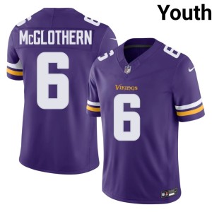 #6 Dwight McGlothern 2026 Youth Purple MIN Jerseys 599781-451