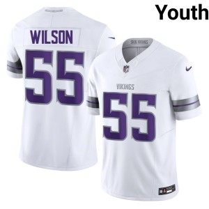 #55 Youth Official White Alternate Vikings Nation Eric Wilson Jersey 156704-539