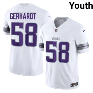 #58 Gavin Gerhardt White Alternate The Vikes NFL Youth Jersey 377569-712