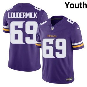 #69 MIN NIL Youth Isaiahh Loudermilk Purple Jersey 548933-310