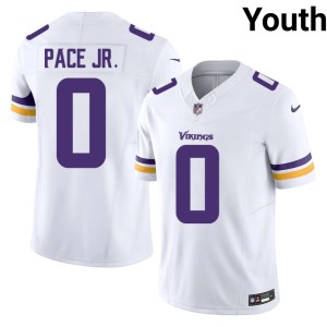 #0 Ivan Pace Jr. Youth Stitched White The Purple Jerseys 128570-311