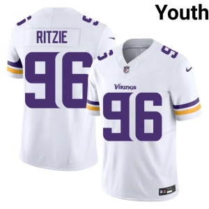 #96 Jahvaree Ritzie White Youth MIN Stitched Jersey 397042-670