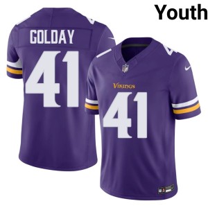 #41 The Vikes Jake Golday Youth Game Purple Jerseys 314759-631