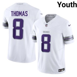 #8 Purple Pride Youth White Jakobe Thomas Player Alternate Jersey 112575-966