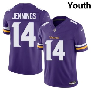#14 Youth Jauan Jennings Stitched Purple MIN Vikings Jersey 939402-438