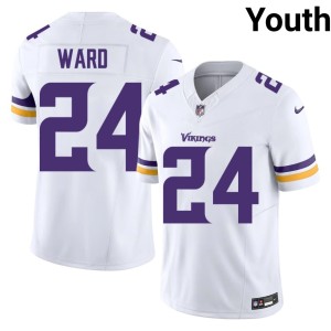 #24 Minnesota Vikings White Game Jay Ward Youth Jersey 638302-536