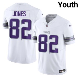#82 The Purple and Gold Jeshaun Jones Alternate Game Youth White Jersey 426376-821
