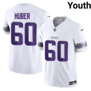 #60 Joe Huber White NIL Vikings Youth Alternate Jersey 133493-524