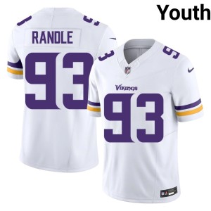 #93 Embroidery MIN Youth White John Randle Jersey 348843-538