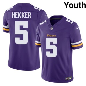 #5 Purple Pride Replica Youth Purple Johnny Hekker Jersey 866807-902