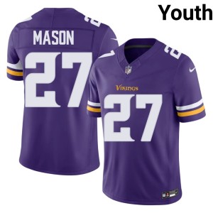 #27 NIL Jordan Mason Youth Purple Vikings Jerseys 805749-767
