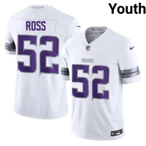 #52 Minnesota NFL Youth Alternate Josh Ross White Jersey 762642-309