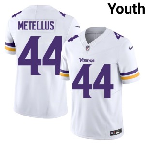#44 Purple Pride Joshua Metellus White Youth Football Jersey 498867-307