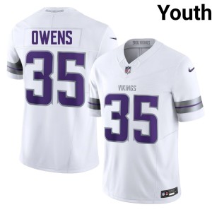#35 The Purple White Youth Alternate Kejon Owens Embroidery Jersey 438235-174