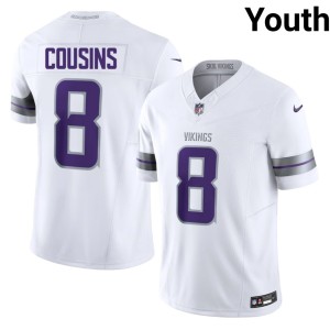 #8 Youth White Kirk Cousins Football Alternate Vikings Nation Jerseys 859065-645