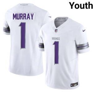 #1 Alternate Youth The Purple and Gold Kyler Murray NIL White Jersey 915337-529