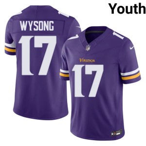 #17 Purple Minnesota Vikings NFL Youth Luke Wysong Jersey 435599-963