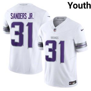 #31 Youth Purple Pride White Alternate Stitched Marcus Sanders Jr. Jerseys 439666-403