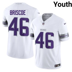 #46 2026-27 Alternate Youth Michael Briscoe The Purple and Gold White Jersey 985204-786