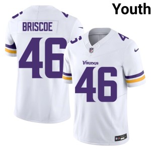 #46 White Minnesota Vikings Michael Briscoe NIL Youth Jerseys 265391-660