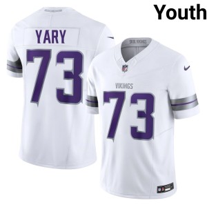 #73 Ron Yary White Alternate Youth Official The Purple and Gold Jersey 538267-189