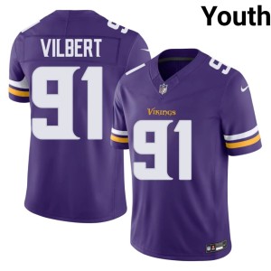 #91 Smith Vilbert Youth Purple NIL MIN Jerseys 542197-193
