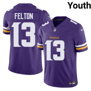 #13 Replica Purple Tai Felton Purple Pride Youth Jerseys 833960-636