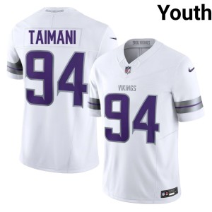 #94 Game White Alternate Minnesota Vikings Taki Taimani Youth Jersey 273674-191