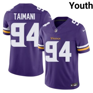 #94 Youth Taki Taimani Official The Vikes Purple Jerseys 443949-648
