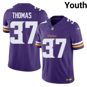 #37 Stitched Purple Vikings Youth Tavierre Thomas Jerseys 383533-974